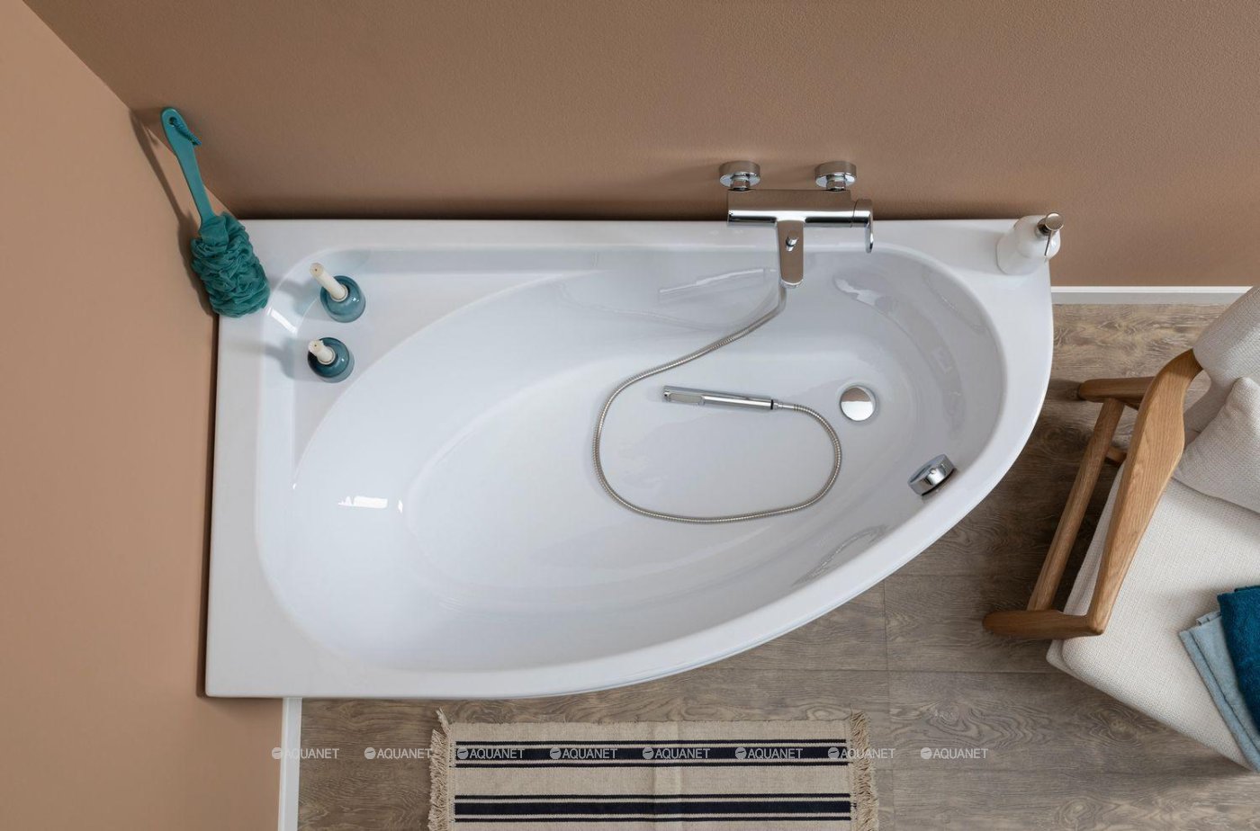 Акриловая ванна Aquanet Mia 140x80 L (с каркасом)