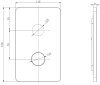 Накладка для смесителя Allen Brau Priority 5.3UХ3Х-00 3 хода, хром