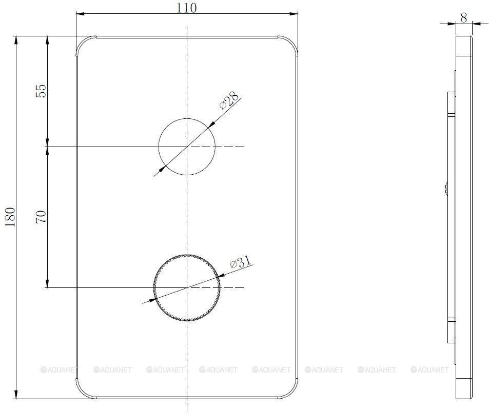 Накладка для смесителя Allen Brau Priority 5.3UХ3Х-00 3 хода, хром