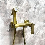 Смеситель с гигиеническим душем Haiba HB5517-5 золото