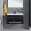 Тумба под раковину Aquanet Верона 90 New черный матовый
